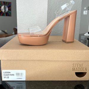 Steve Madden Platform Sandal (clear)